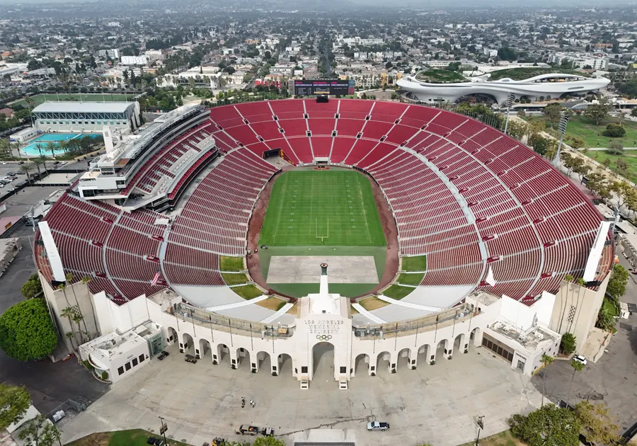 The Los Angeles Memorial Coliseum, main stadium of the 1984 Olympic Games.