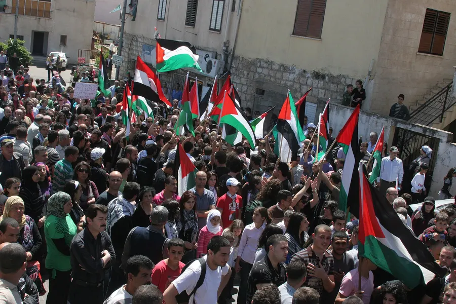 A Land Day march in Sakhnin, in Galilee, on 30 March 2010.