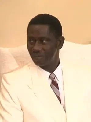 Lansana Conté on a visit to the White House, 1988.