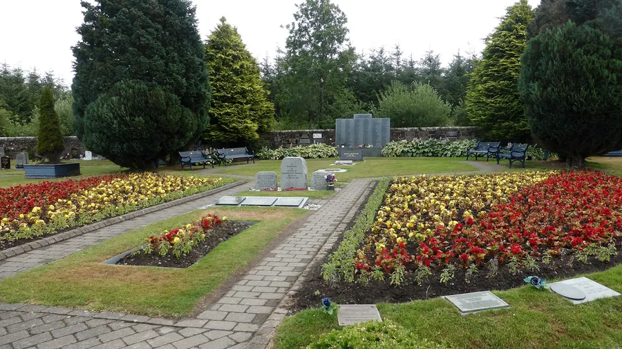 The memorial garden at Lockerbie.