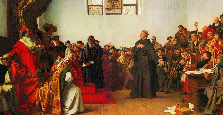 Luther before the Diet of Worms, in Anton von Werner's 19th-century painting.