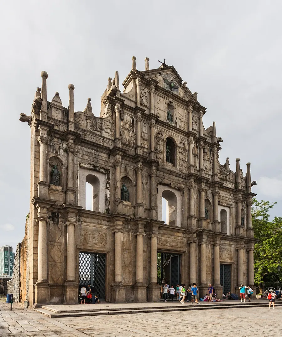 The ruins of St Paul's, the façade of a seventeenth-century church and Macau's best-known landmark.