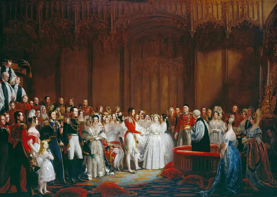 The Marriage of Queen Victoria, 10 February 1840, painted by Sir George Hayter (Royal Collection).