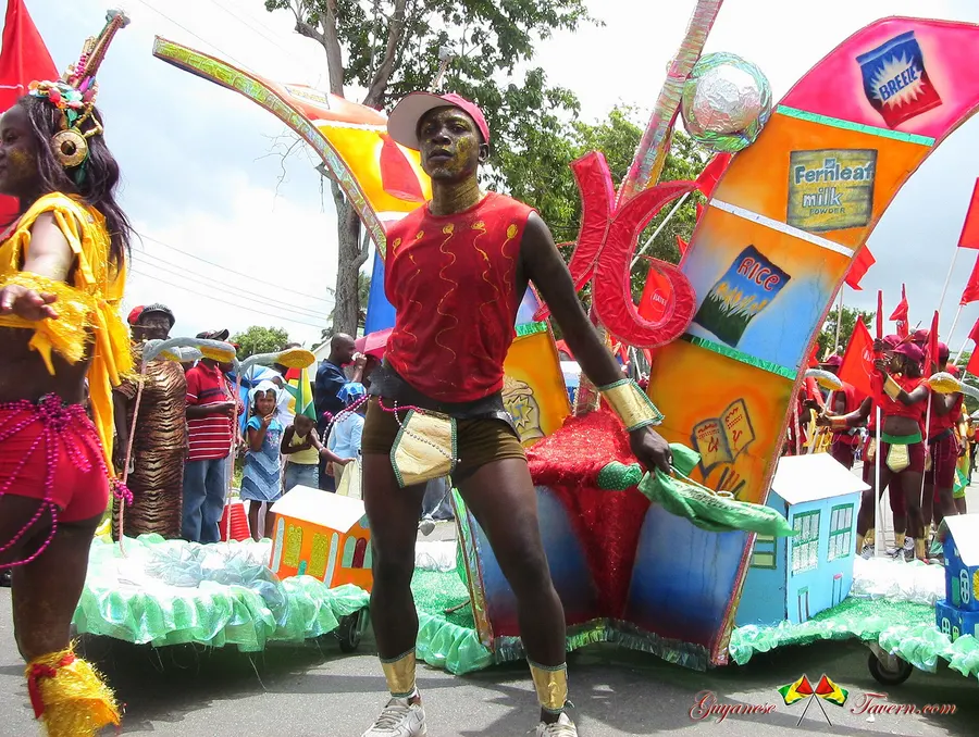Costumed revellers at the Mashramani parade in Guyana, 2007.