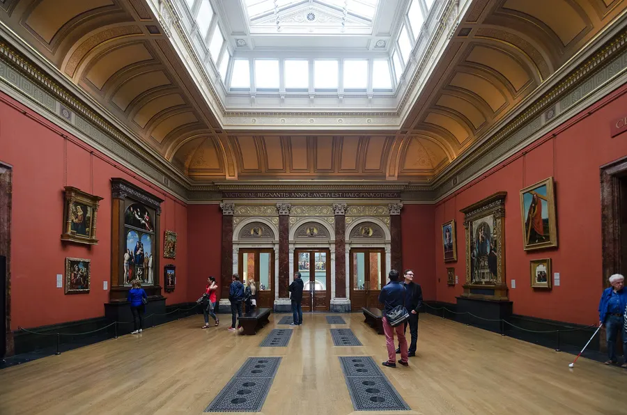 The Central Hall of the National Gallery in London