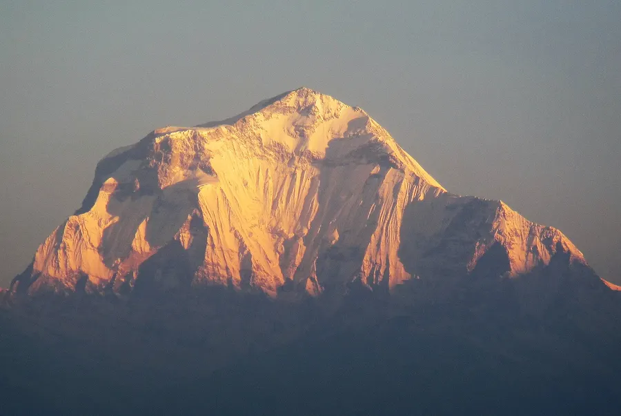 Sunrise on Dhaulagiri, the 'white mountain' of western Nepal