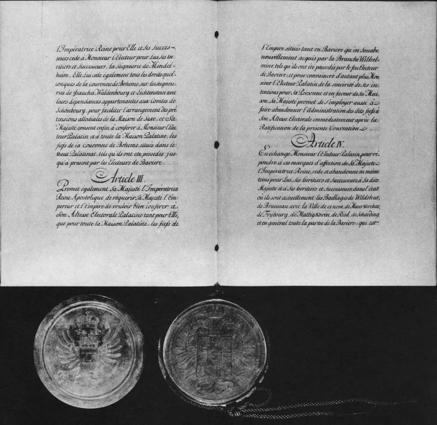 A page of the Treaty of Teschen, 1779
