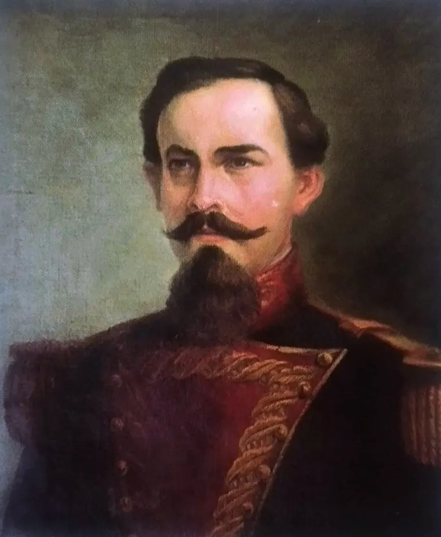 Portrait of Fulgencio Yegros painted by Pablo Alborno in 1910