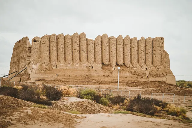 A ruined fortress at Merv in Turkmenistan, the great oasis city fought over in 1040