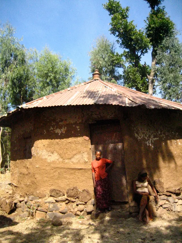 A synagogue in a Beta Israel village in Ethiopia, the community airlifted in Operation Solomon
