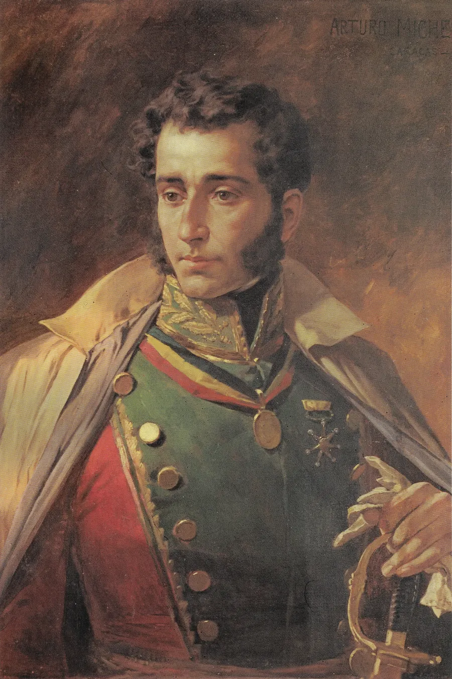 Antonio José de Sucre, who led the patriot army at Pichincha, painted by Arturo Michelena in 1895