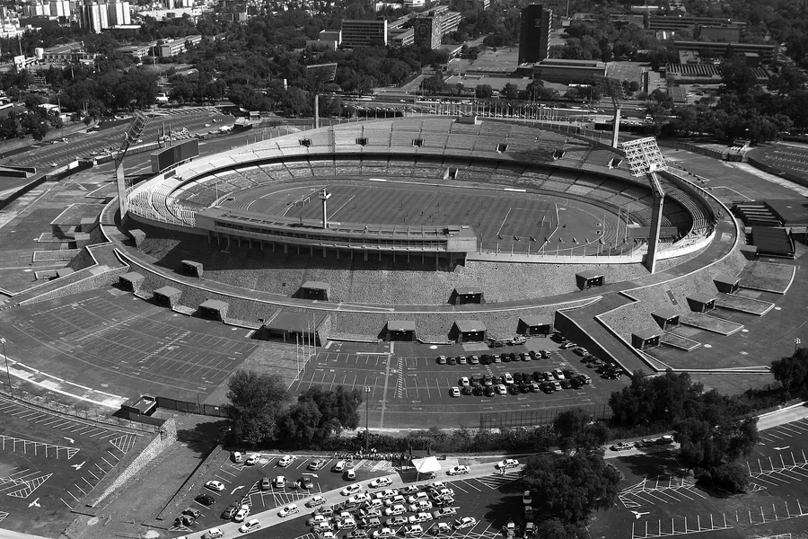 The Estadio Olímpico Universitario in Mexico City, which held the opening ceremony.