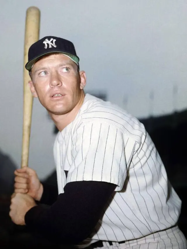 Mickey Mantle of the New York Yankees in 1957.