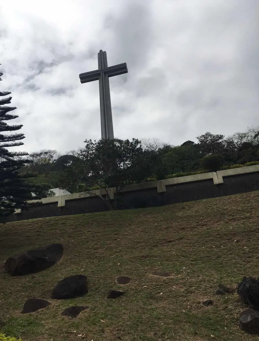 The memorial cross of the Mount Samat National Shrine in Bataan, 2017.