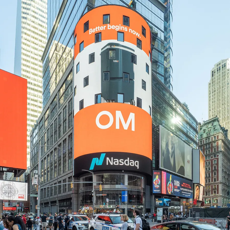 The Nasdaq MarketSite in Times Square, New York, 2021.