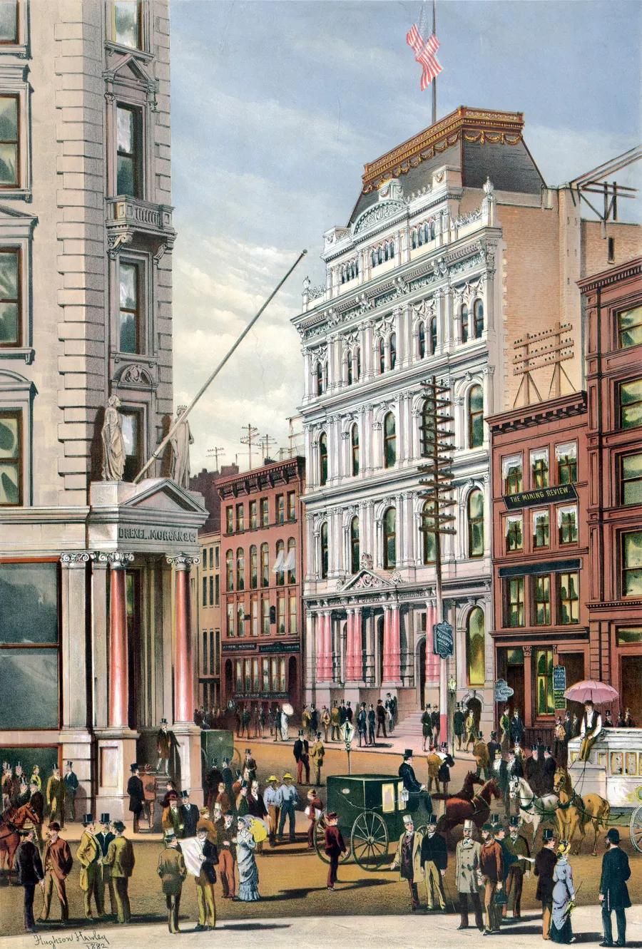 The New York Stock Exchange in 1882, by Hughson Hawley.