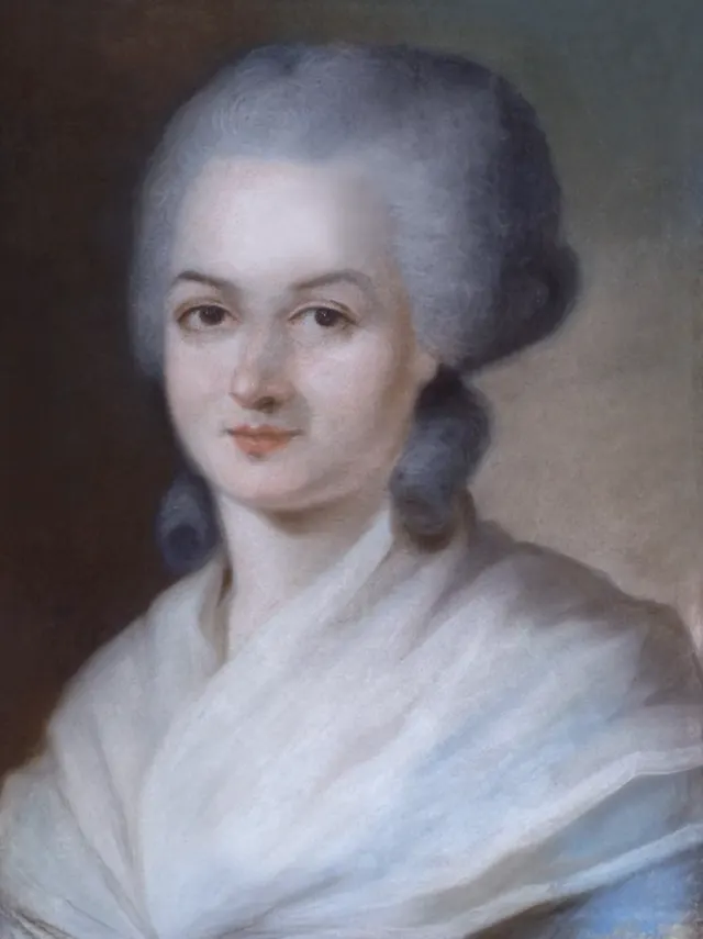 Olympe de Gouges in an eighteenth-century portrait.