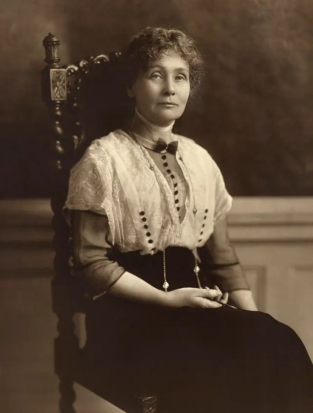 Emmeline Pankhurst, founder of the Women's Social and Political Union.