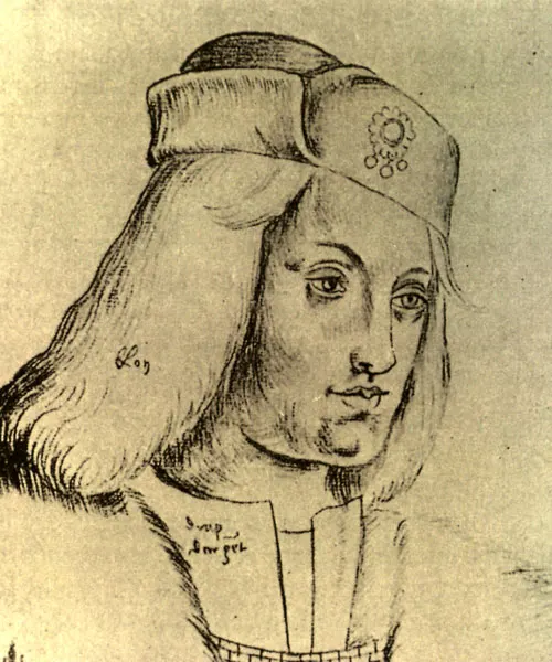 Perkin Warbeck, in a sixteenth-century drawing attributed to Jacques Le Boucq.
