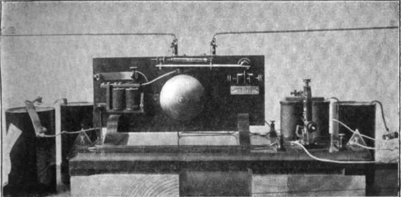 One of Alexander Popov's early coherer receivers, pictured in 1907.