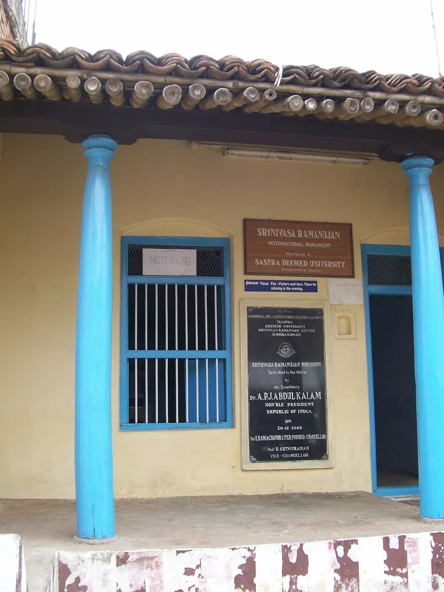 Ramanujan's family home on Sarangapani Street, Kumbakonam.