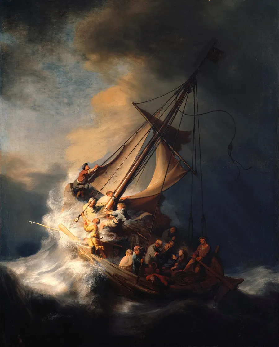 Rembrandt's Christ in the Storm on the Sea of Galilee (1633), one of the works stolen and still missing.