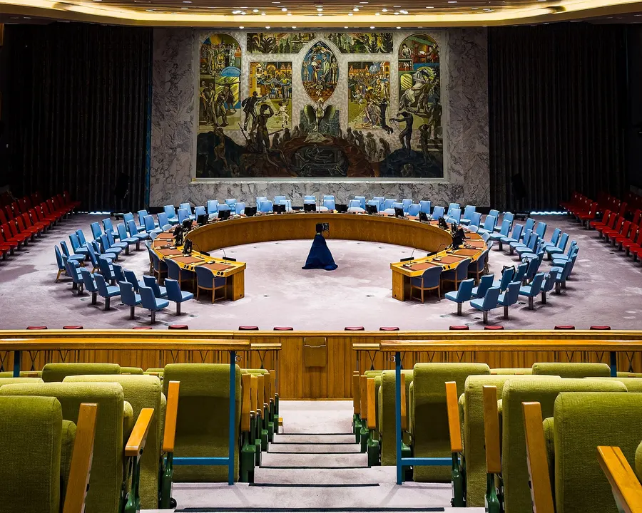 The Security Council chamber at United Nations headquarters in New York