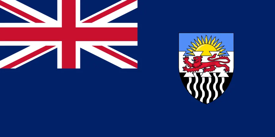 The flag of the Federation of Rhodesia and Nyasaland, 1953-1963.