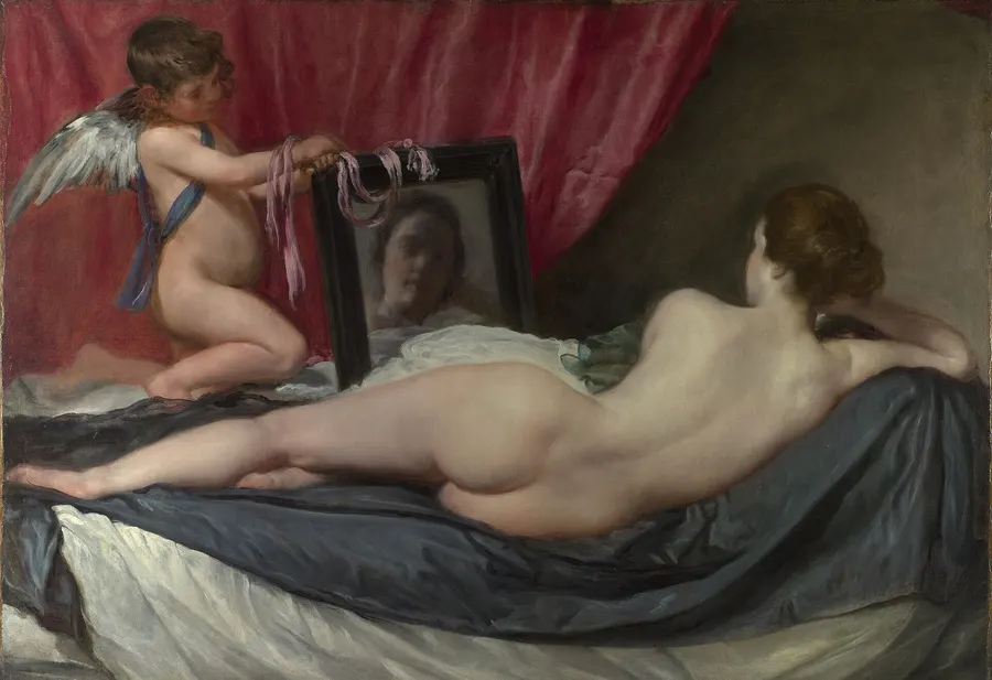The Rokeby Venus (The Toilet of Venus) by Diego Velázquez, about 1647-51, in the National Gallery, London.