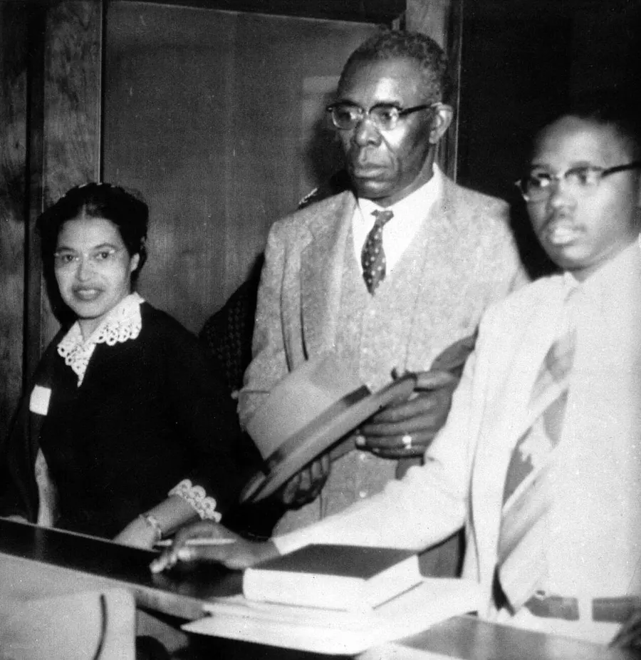 Rosa Parks with the civil rights leader E. D. Nixon, dated 5 December 1955.