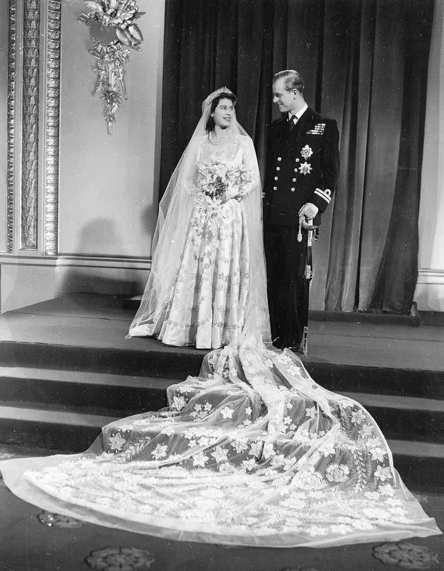 The official wedding photograph of Princess Elizabeth and the Duke of Edinburgh, 20 November 1947.