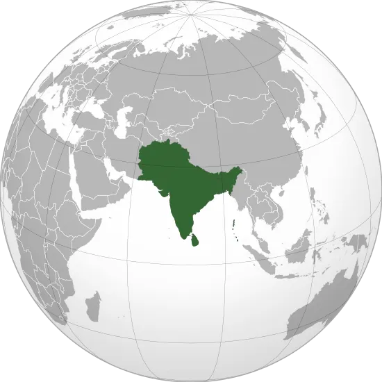 South Asia, the region of the South Asian Association for Regional Cooperation.