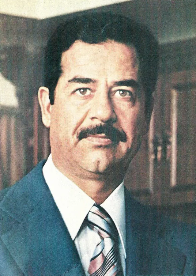 Saddam Hussein, president of Iraq from 1979 to 2003.