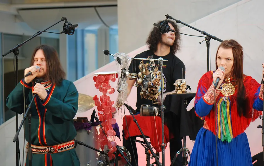 The Sámi band Adjágas playing at a Sámi National Day concert in Oslo, 6 February 2012.