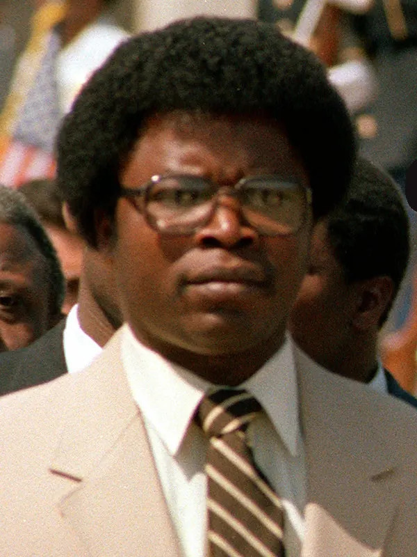 Samuel Doe on a visit to Washington, August 1982.