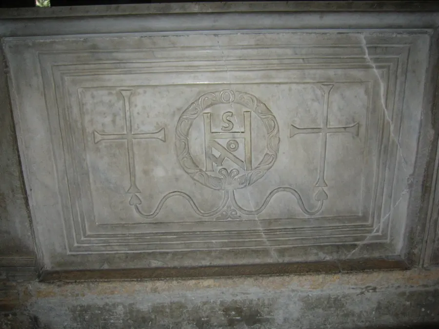 The marble choir screens of the Basilica of San Clemente in Rome, where the future Pope John II served as a priest.