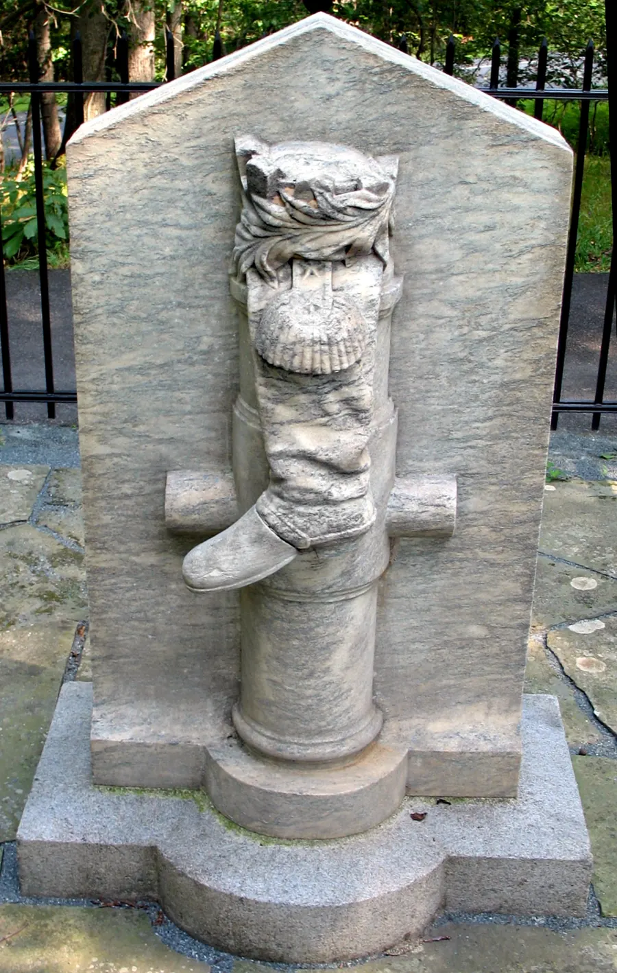 The Boot Monument at Saratoga National Historical Park, which commemorates the leg Benedict Arnold had wounded in the battle.