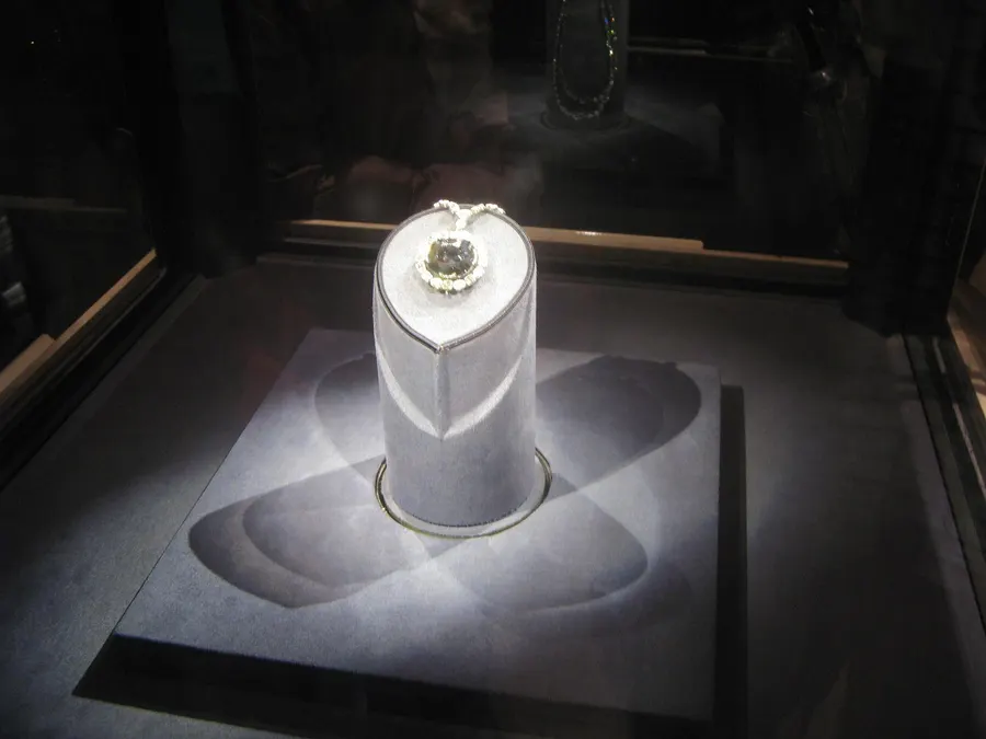 The Hope Diamond at the Smithsonian's National Museum of Natural History in Washington
