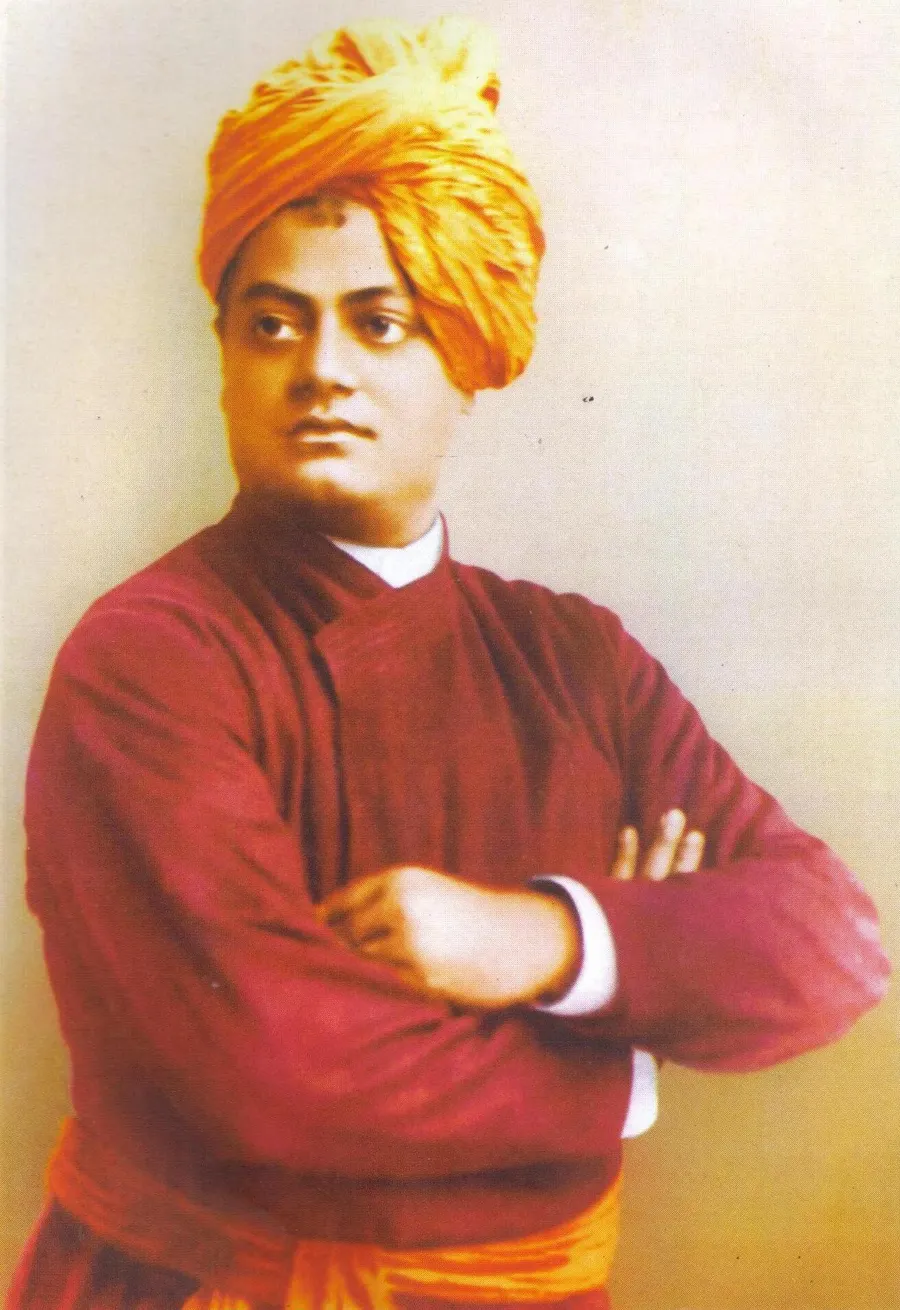 Swami Vivekananda photographed by Thomas Harrison in Chicago in September 1893