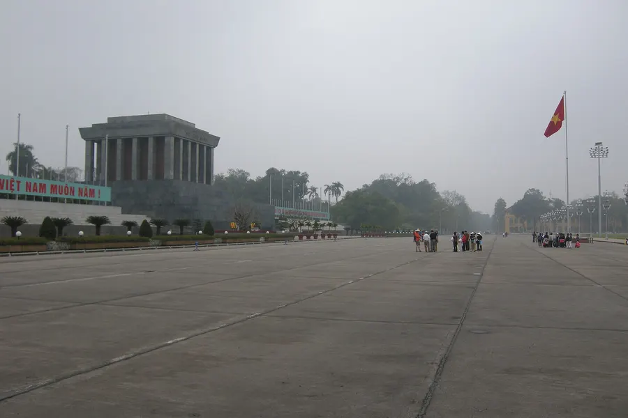 Ba Dinh Square in Hanoi, with the Ho Chi Minh Mausoleum, where Vietnam's independence was proclaimed in 1945