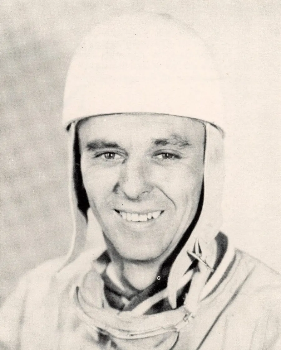 Johnny Mantz, winner of the first Southern 500, photographed around 1957