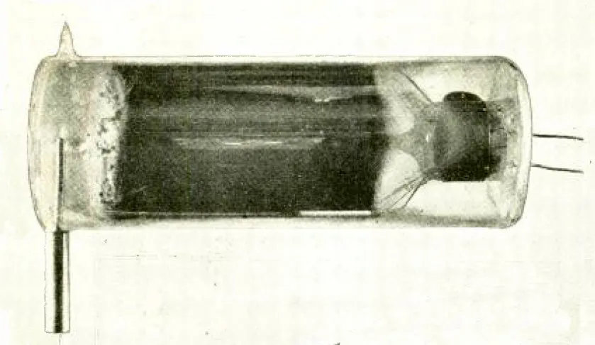 An early experimental image dissector camera tube designed by Philo Farnsworth, about 1930
