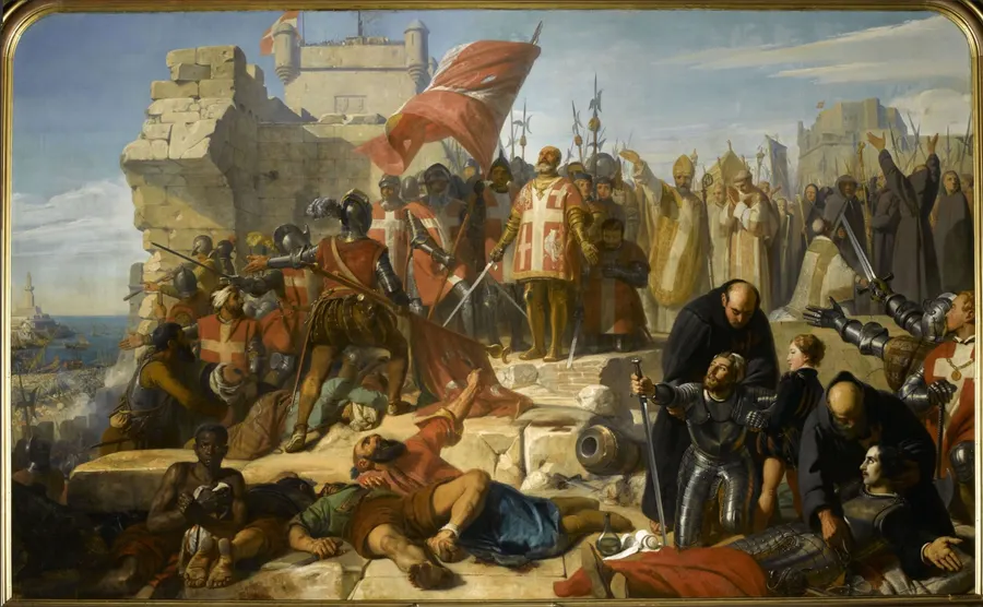 The Lifting of the Siege of Malta, a 19th-century painting by Charles-Philippe Larivière