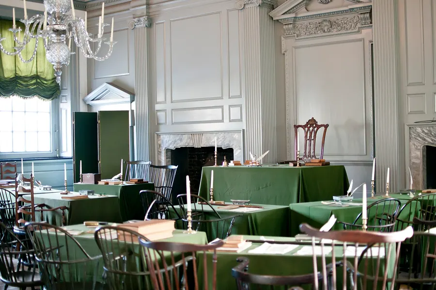 The Assembly Room of Independence Hall in Philadelphia, where the Continental Congress met