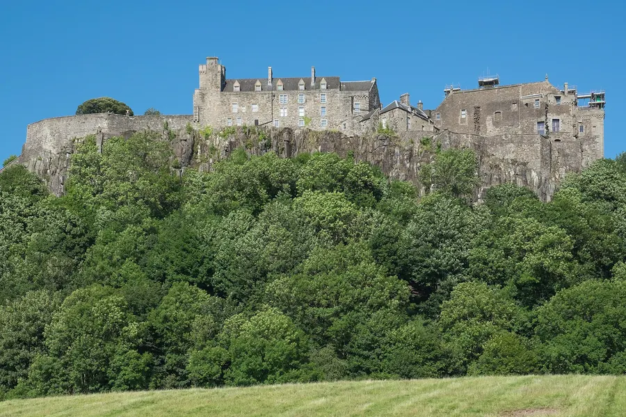 Stirling Castle on its volcanic rock, where the infant Mary was crowned in 1543