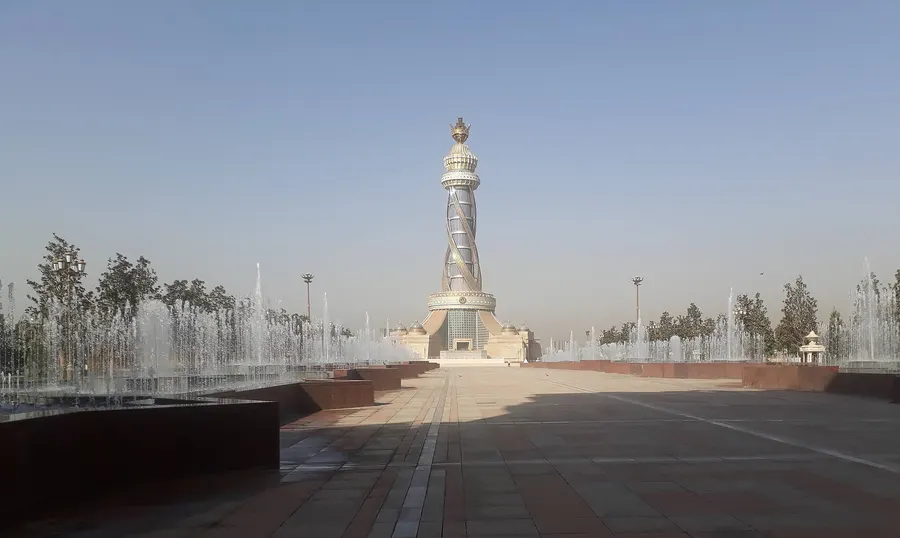 The Stele of Independence in Dushanbe, the capital of Tajikistan