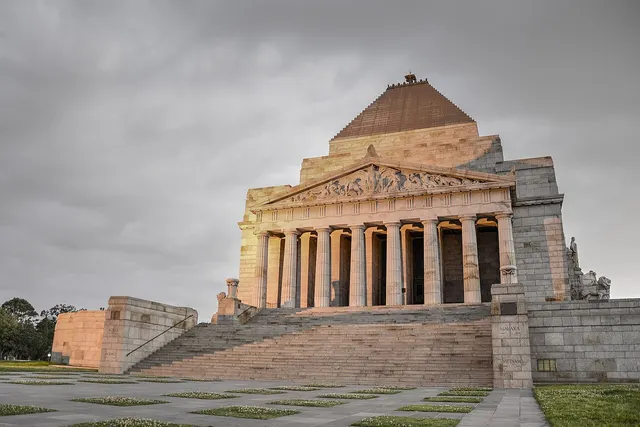 The Shrine of Remembrance in Melbourne.