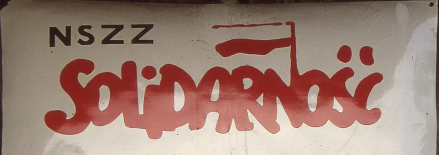The Solidarność logo painted on a wall in Poland.
