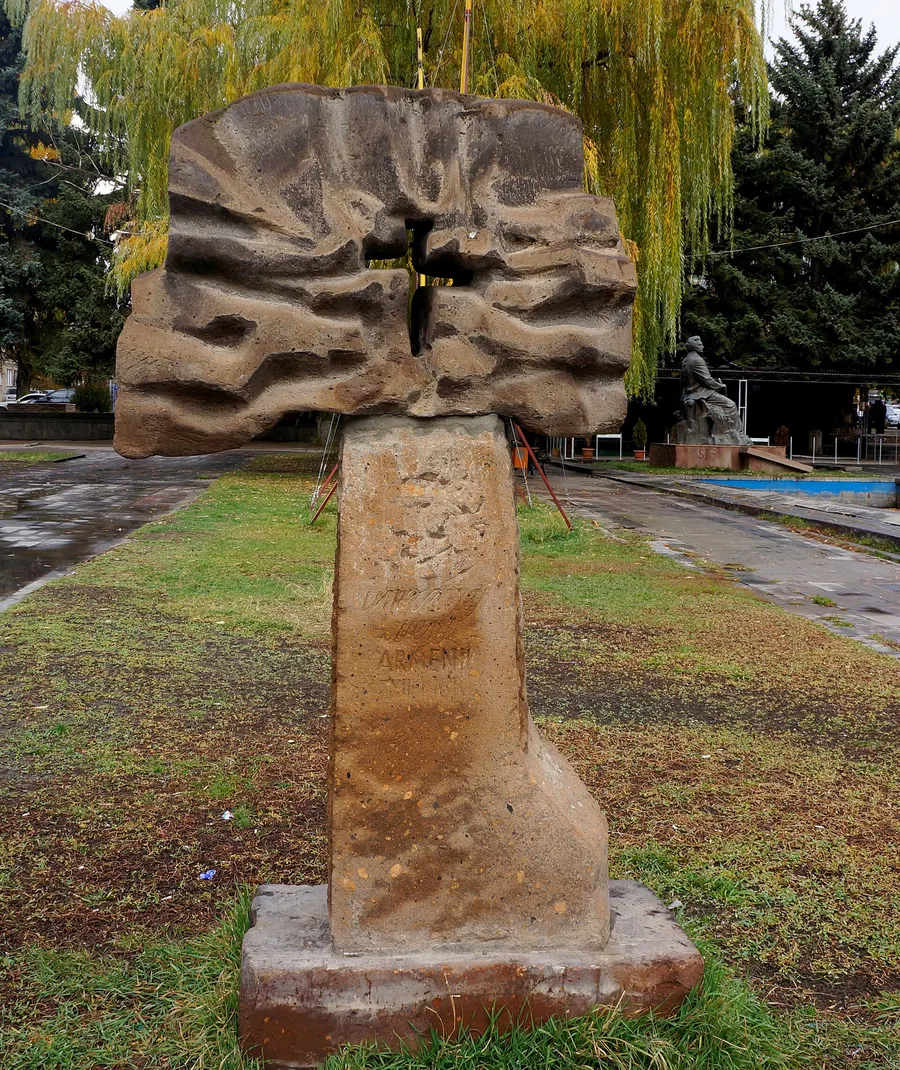A memorial in Armenia to the victims of the 1988 earthquake, photographed in 2013.