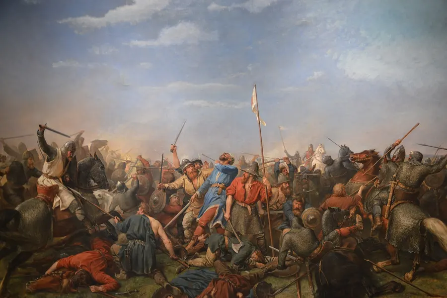 The Battle of Stamford Bridge, painted by Peter Nicolai Arbo in 1870.